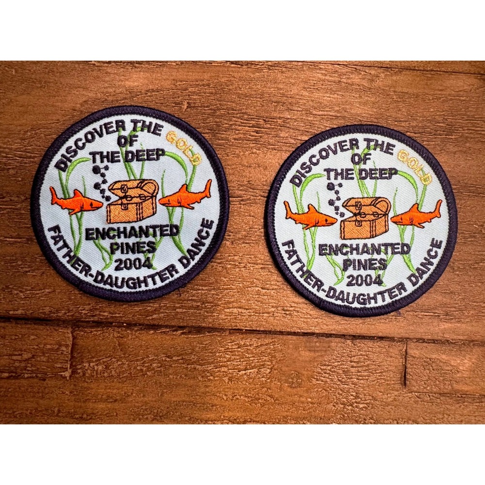 Vintage Girl Scouts 2004 Father Daughter Dance Engineering Patch Lot of 2